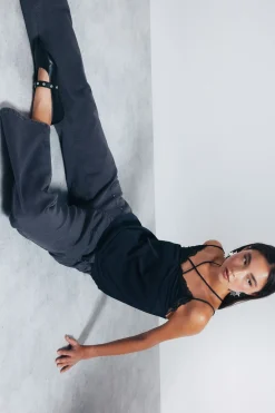 Springfield Jeans culotte tachas gris Outlet