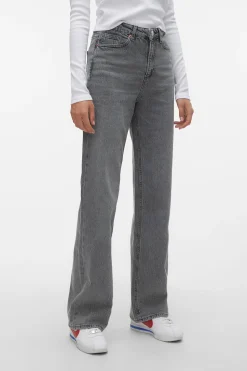 Vero Moda Jeans de tiro alto Gris Best