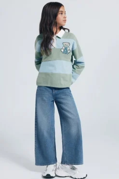 Springfield Kids Jeans denim culotte niña azul