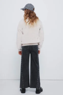 Springfield Kids Jeans denim culotte TACHAS niña gris Outlet