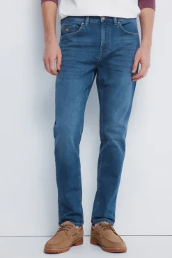 Springfield Jeans en knit denim slim fit azul Sale