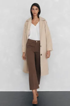 Pedro del Hierro Jeans flare cropped Marr&oacute;n Best