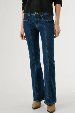 Pepe Jeans Jeans flare de tiro bajo azul Outlet