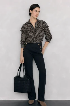 Pedro del Hierro Jeans flare full length Negro New