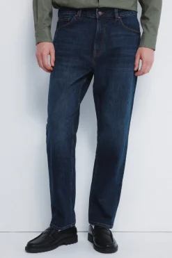 Springfield Jeans lavado oscuro straight fit azul Discount