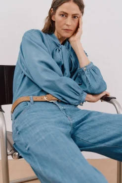 Cortefiel Jeans long palazzo Azul Sale