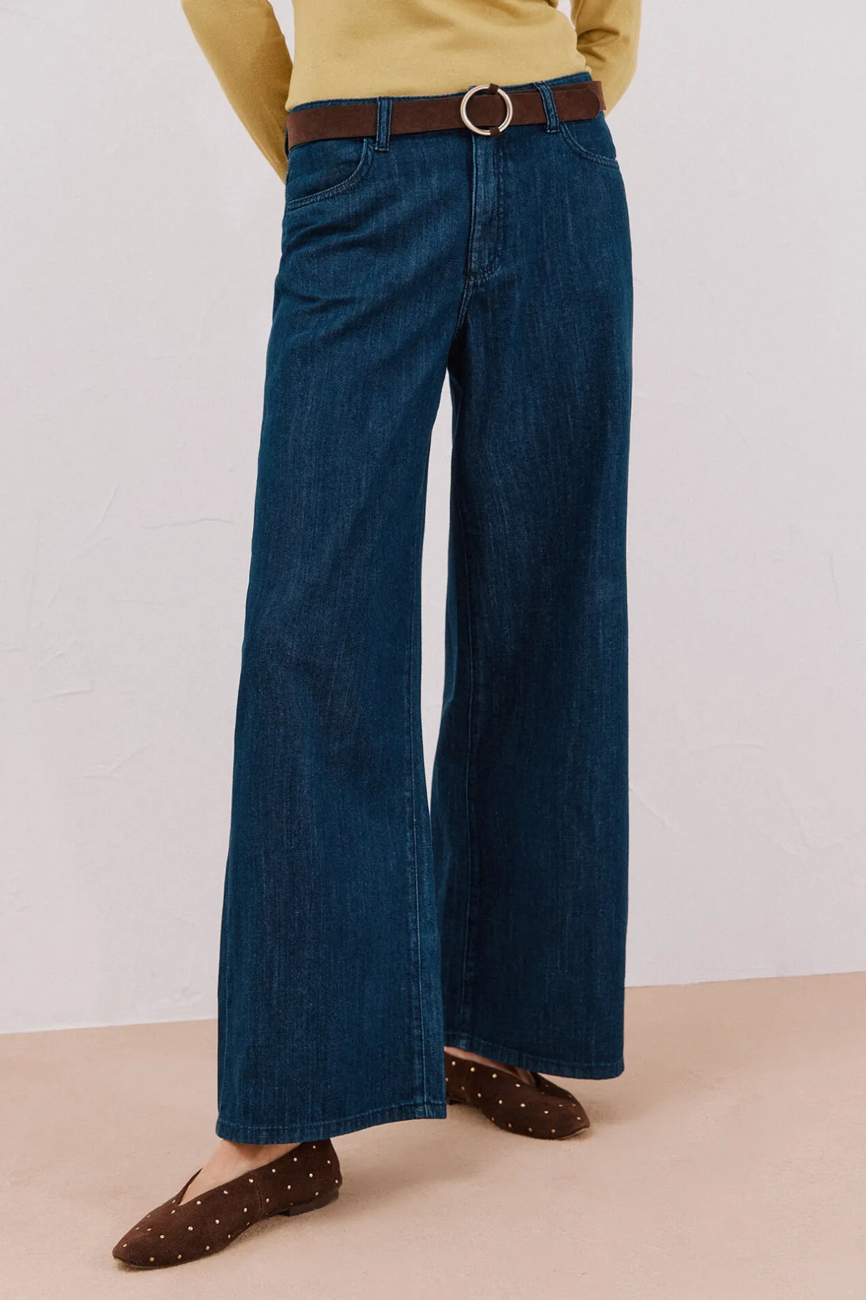 Cortefiel Jeans long palazzo Azul Clearance
