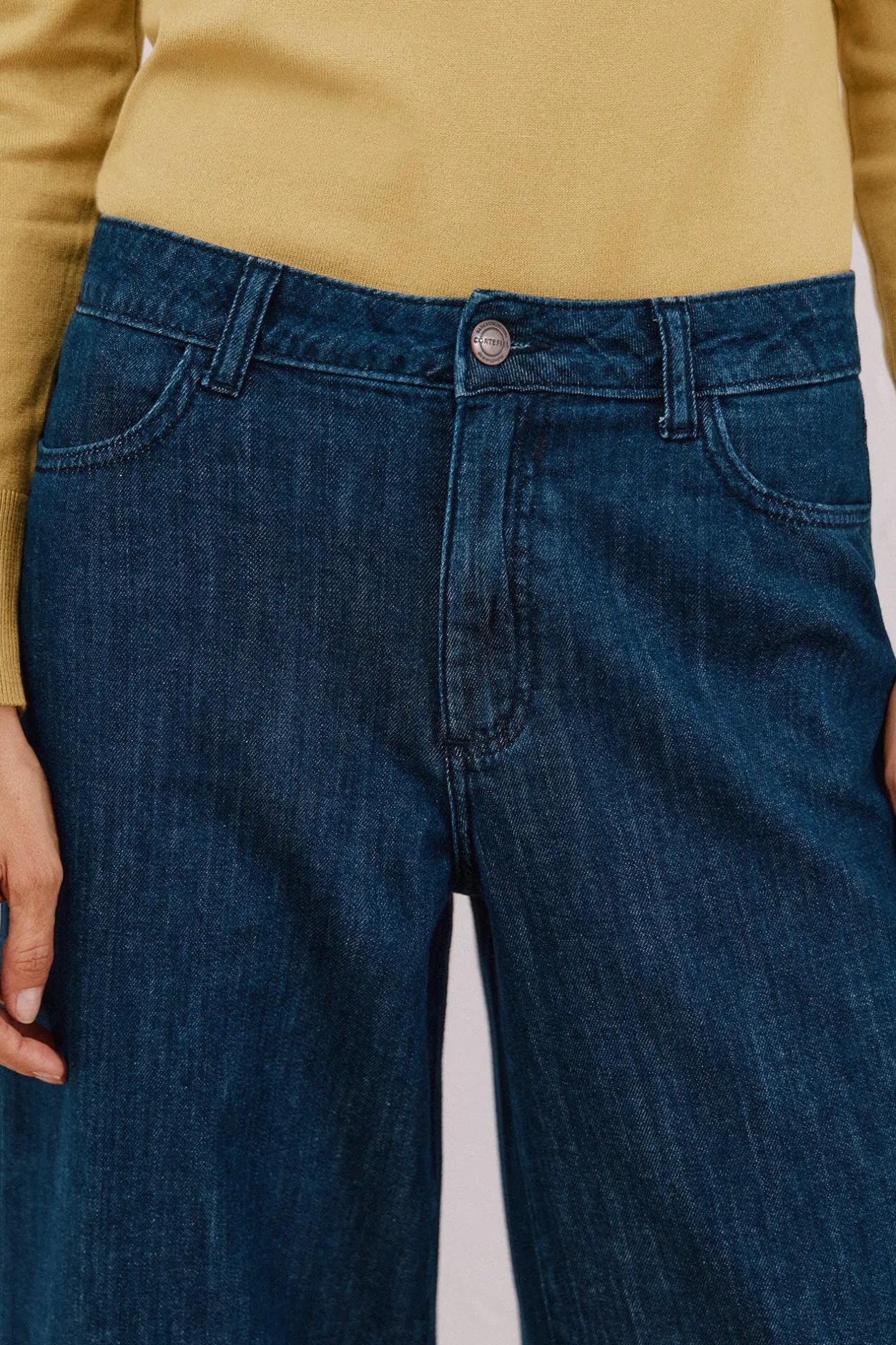 Cortefiel Jeans long palazzo Azul Clearance