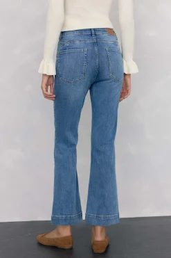 Pedro del Hierro Jeans push up flare cropped Azul Clearance