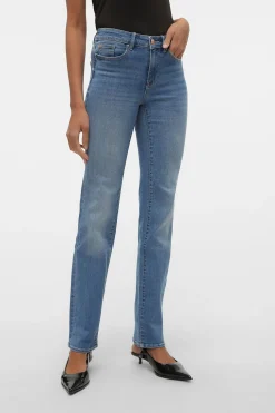Vero Moda Jeans recto tiro alto Azul New