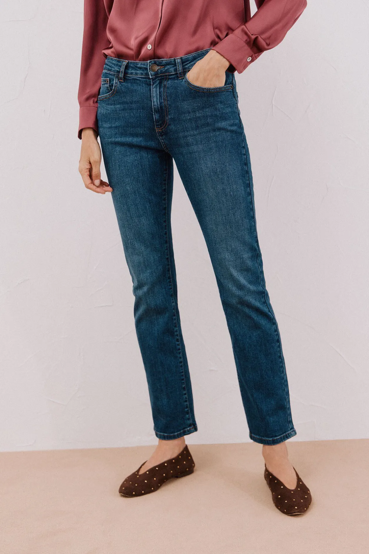 Cortefiel Jeans rectos Azul Outlet