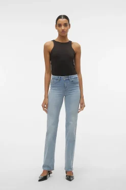 Vero Moda Jeans rectos tiro alto Azul Best
