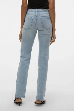 Vero Moda Jeans rectos tiro alto Azul Best