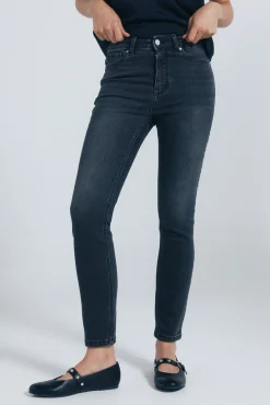 Springfield Jeans slim cropped negro Sale