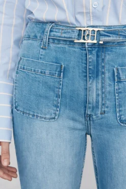 Pedro del Hierro Jeans stove pipe cropped Azul