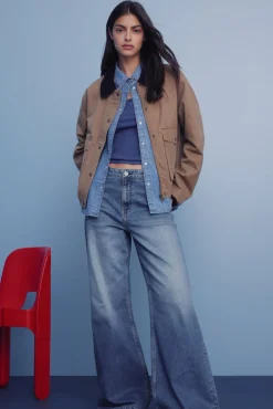 Springfield Jeans super wide comfort azul Discount