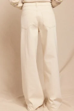 Slowlove Jeans wide buttons Marfil Discount