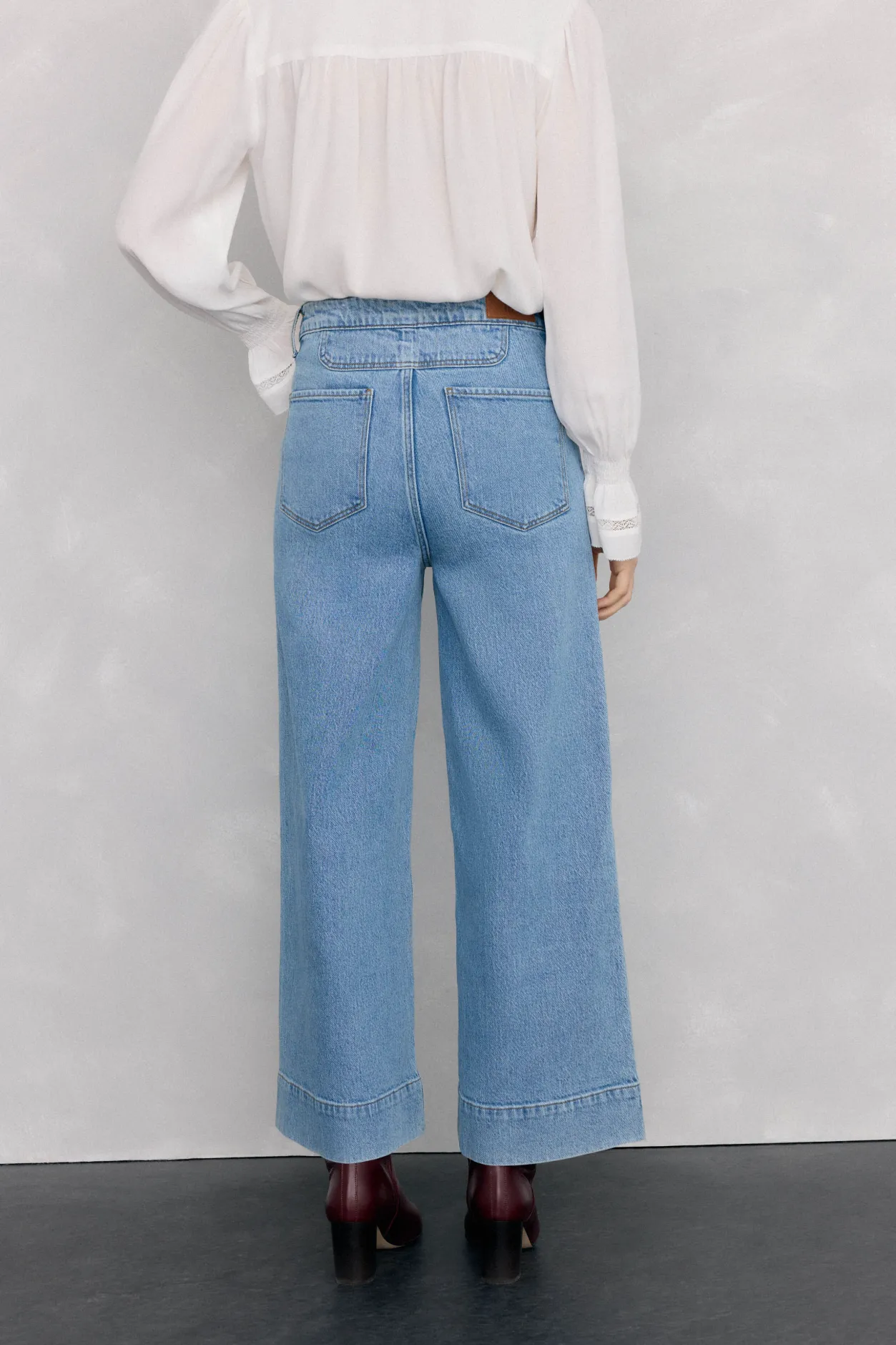 Pedro del Hierro Jeans wide flare Azul