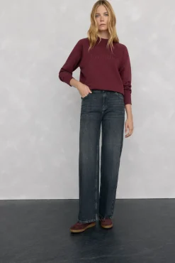Pedro del Hierro Jeans wide leg basic Gris Hot