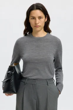 Selected Jersey 100% lana merino. Gris Best