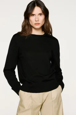 Selected Jersey 100% lana merino. Negro Hot