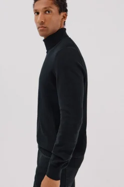 Cortefiel Jersey algodón cashmere cuello alto Negro Clearance