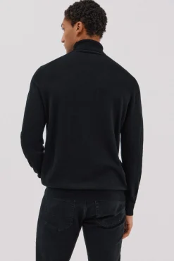 Cortefiel Jersey algodón cashmere cuello alto Negro Clearance