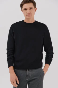 Cortefiel Jersey algodón cashmere cuello caja Negro Best