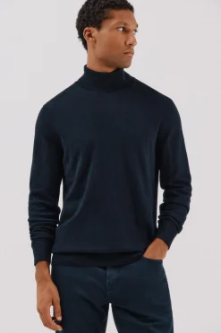 Cortefiel Jersey algodón cashmere cuello alto Azul marino Best