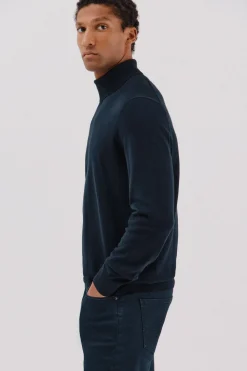 Cortefiel Jersey algodón cashmere cuello alto Azul marino Best