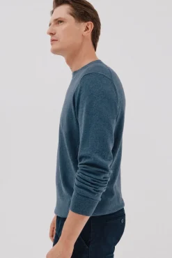 Cortefiel Jersey algodón cashmere cuello caja Azul oscuro Clearance