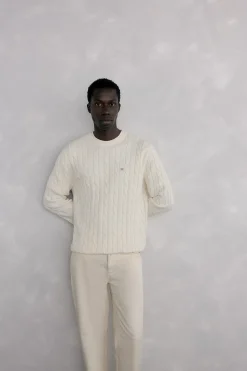 Pedro del Hierro Jersey algodón y cashmere Crudo