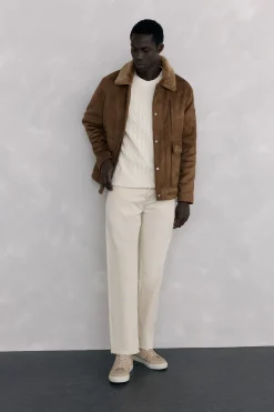 Pedro del Hierro Jersey algodón y cashmere Crudo