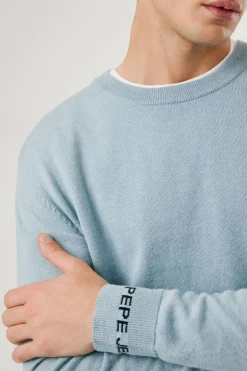 Pepe Jeans Jersey Andre con cuello redondo azul Online