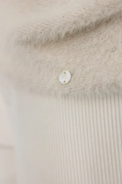 Pedro del Hierro Jersey asimétrico hilatura con brillo Beige Discount