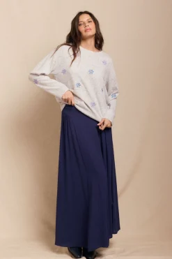 Slowlove Jersey bordados Gris Outlet