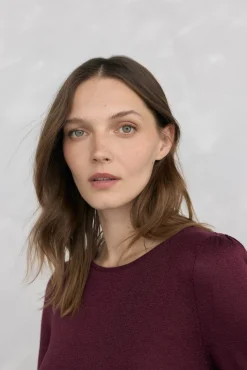 Pedro del Hierro Jersey brillo volantes Burdeos Discount