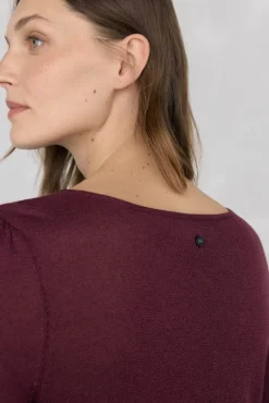 Pedro del Hierro Jersey brillo volantes Burdeos Discount