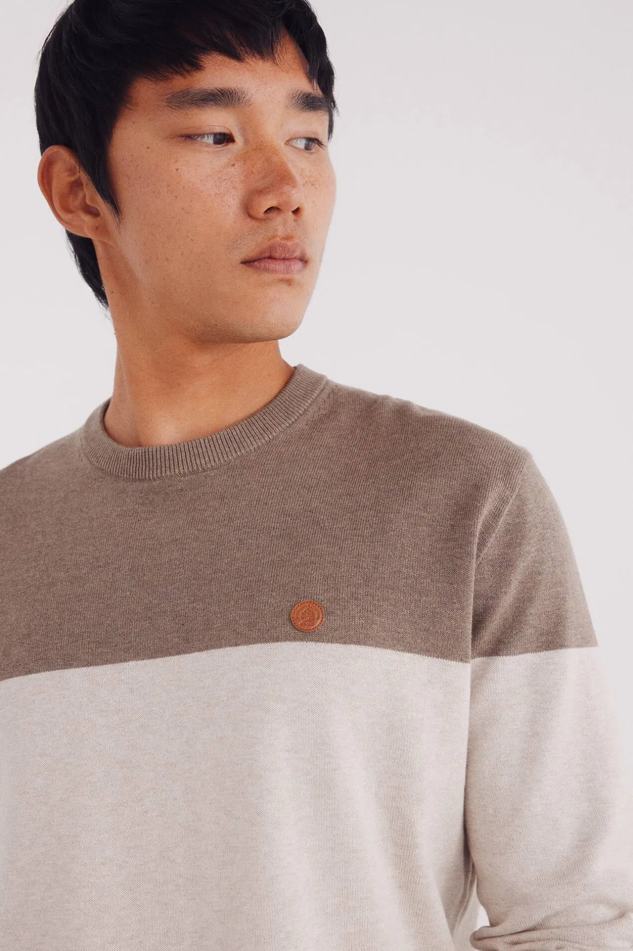 Springfield Jersey básico bloque color nude Hot