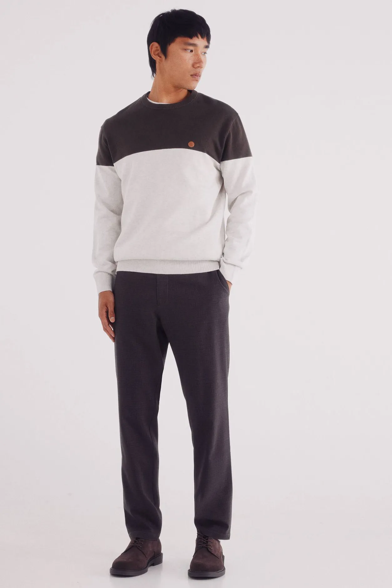 Springfield Jersey básico bloque color nude New