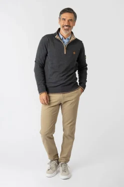 Privata Jersey básico con cremallera Gris oscuro Best