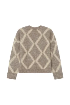 Grace & Mila Jersey básico con cuello redondo Beige Outlet