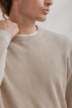 Celopman Jersey Básico Cuadrille beige New