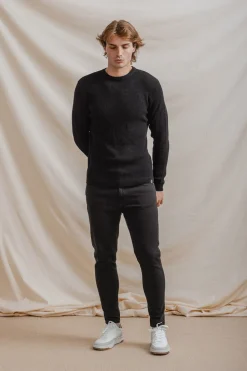 Celopman Jersey Básico Cuadrille negro Outlet