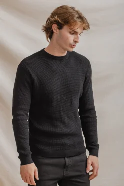 Celopman Jersey Básico Cuadrille negro Outlet