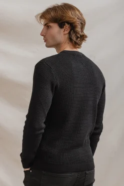 Celopman Jersey Básico Cuadrille negro Outlet