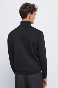 Springfield Jersey básico cuello alto negro Outlet