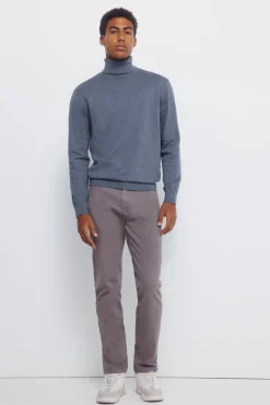 Springfield Jersey básico cuello alto azul New