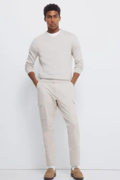 Springfield Jersey básico cuello pico nude Hot