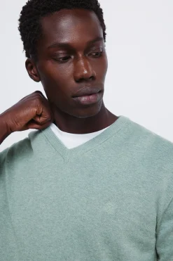 Springfield Jersey básico cuello pico verde